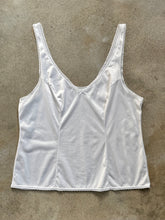 Load image into Gallery viewer, Vintage Vanity Fair White Lace Trim Nylon Camisole (L)