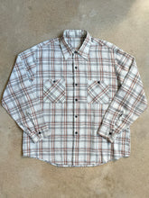Load image into Gallery viewer, Vintage White Plaid Lightweight Button-Up Shirt (XXL)