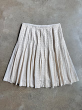 Load image into Gallery viewer, Ann Taylor Cream Cotton Eyelet Pleated Skirt (L)