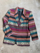 Load image into Gallery viewer, 80s Vintage Town & Travel Multi-Pattern Western Blazer (M)