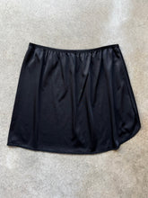 Load image into Gallery viewer, Vintage Vassarette Black Lace Trim Mini Slip Skirt | Medium