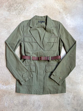 Load image into Gallery viewer, Elizabeth & James Green Belted Cotton Utility Jacket (S)