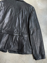 Load image into Gallery viewer, Nine West Black Leather Zip-Up Jacket (XL)