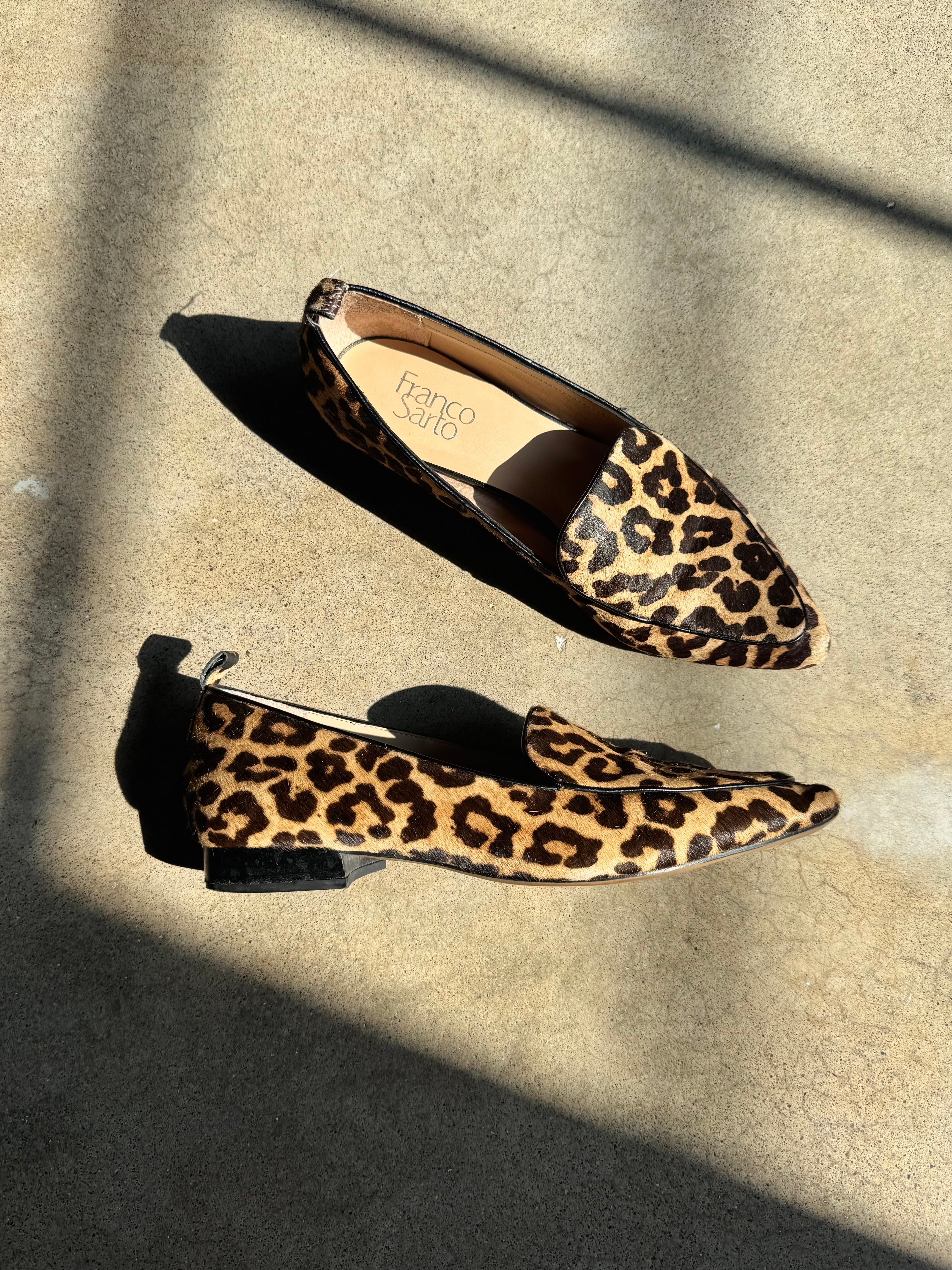 Franco Sarto Leopard Pony-Hair Loafers (US 8.5) – KEPT BY KAY display picture 1