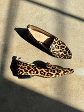 Load image into Gallery viewer, Franco Sarto Leopard Pony-Hair Loafers (US 8.5)
