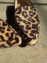 Load image into Gallery viewer, Franco Sarto Leopard Pony-Hair Loafers (US 8.5)