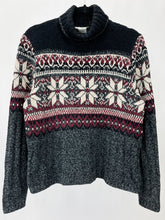 Load image into Gallery viewer, 90s Vintage Kathy Ireland Fair Isle Turtleneck Sweater (M)