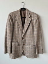 Load image into Gallery viewer, 70s Vintage Neutral Blue Plaid Tweed Sport Coat (M/L)