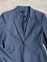 Load image into Gallery viewer, 90s Vintage Dark Chambray Tailored Blazer (M)
