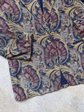 Load image into Gallery viewer, Vintage Alfred Sung Paisley Print Silk Blazer Jacket | Large