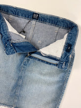 Load image into Gallery viewer, Gap High Waisted Denim Mini Skirt (W26")