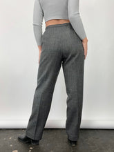 Load image into Gallery viewer, 90s Grey Marl High Waisted Trousers (W32&quot;)

