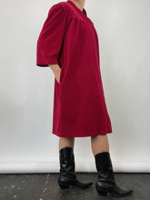 Load image into Gallery viewer, Vintage Burgundy Housecoat (XL)
