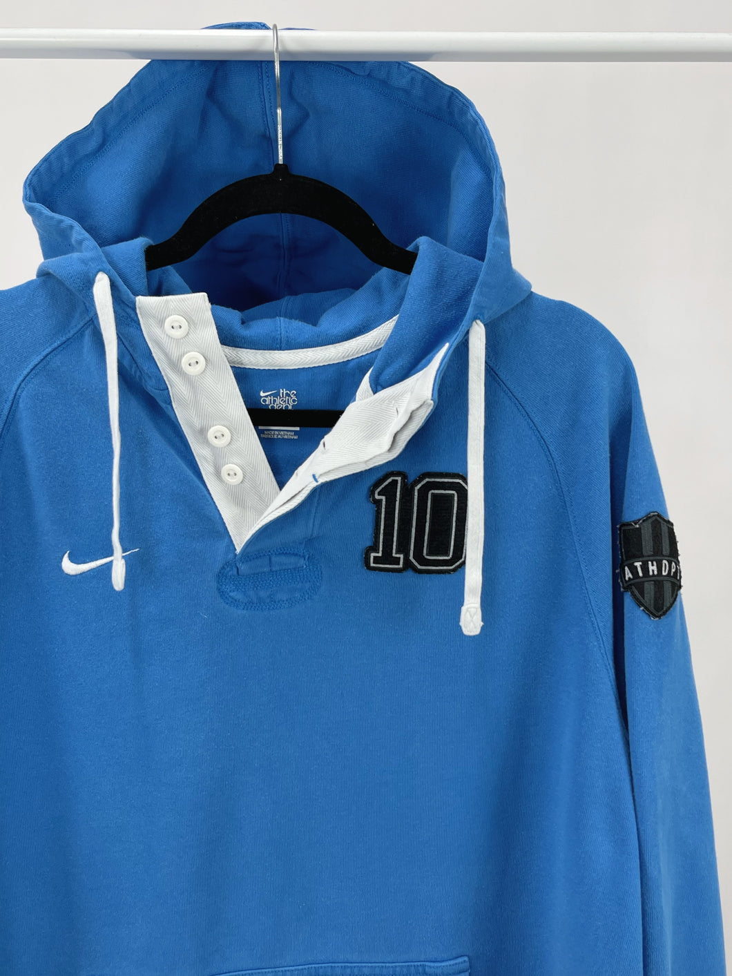 Nike Blue Patched Henley Hoodie (L)