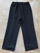 Load image into Gallery viewer, 70s Vintage Black &amp; White Polka Dot Wide-Leg Pants | Large
