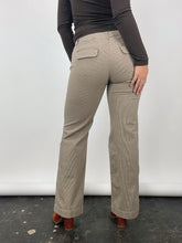 Load image into Gallery viewer, Brown Stripe Low Rise Bootcut Pants (M)
