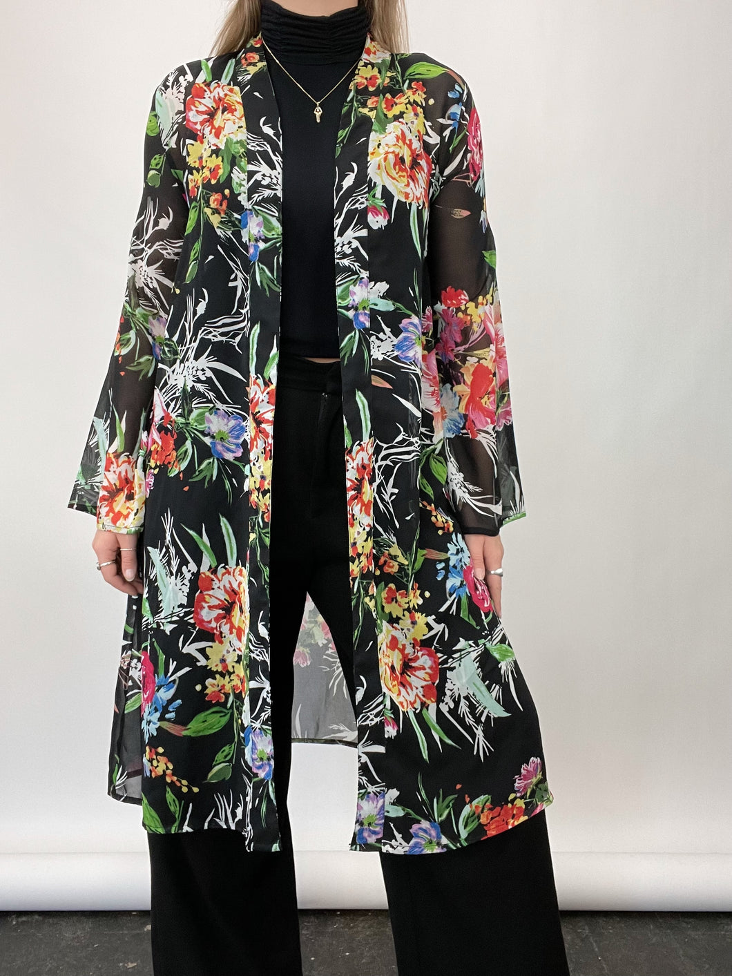 Sheer Floral Duster (M)