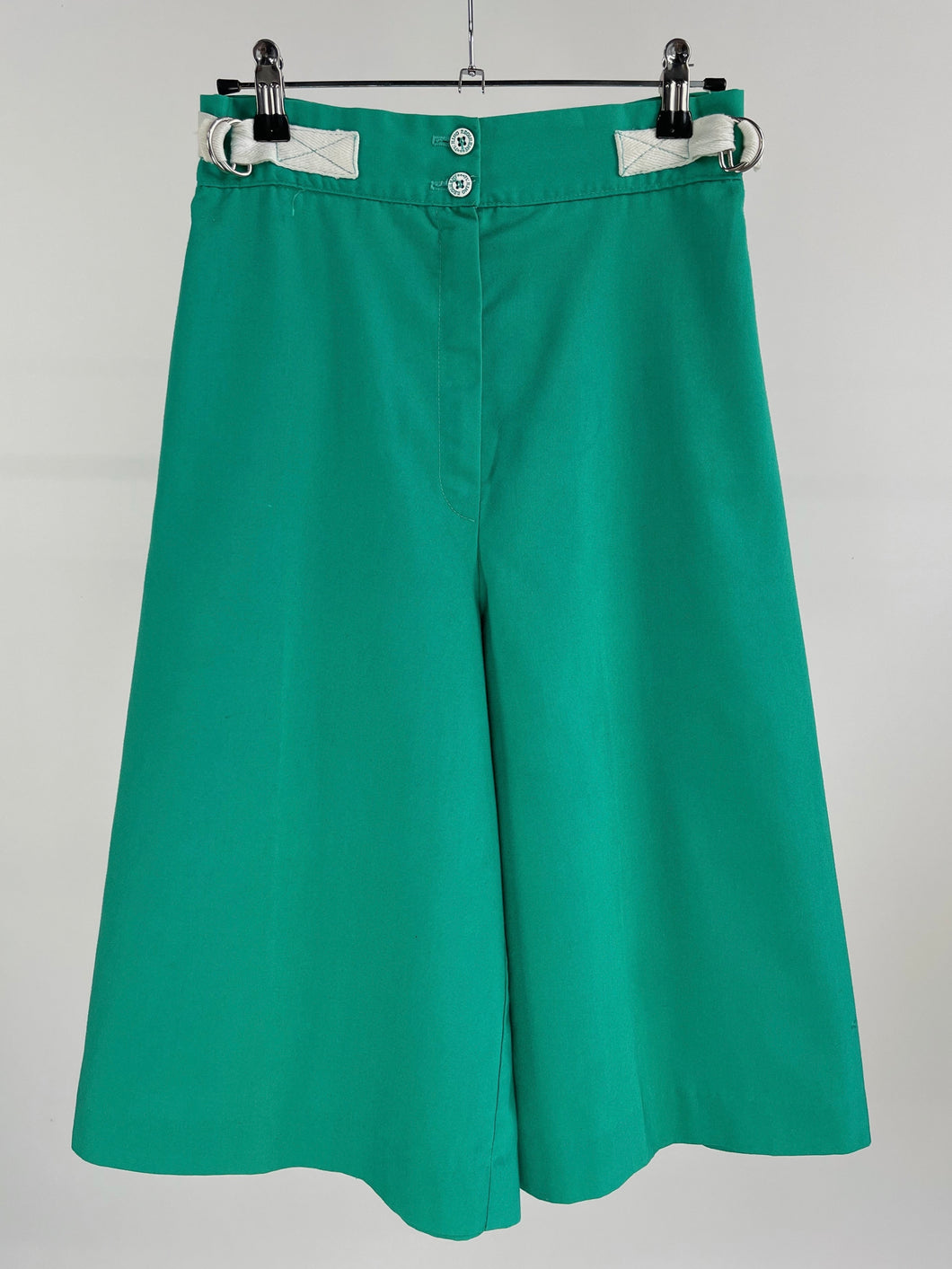 70s Green High Waisted Culottes (W26
