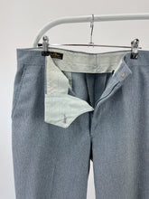 Load image into Gallery viewer, 70s Blue Grey Woven Trousers (W36&quot;)
