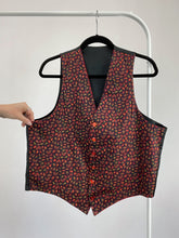 Load image into Gallery viewer, 70s Reversible Red Cord/Paisley Waistcoat (L)
