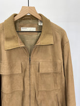 Load image into Gallery viewer, Tan Suede Bomber Jacket (XL)
