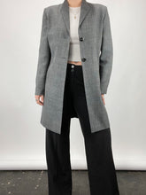 Load image into Gallery viewer, 90s Grey Marl Tailored Overcoat (L)
