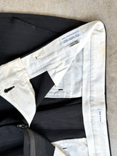 Load image into Gallery viewer, 80s Vintage Gino Rossi Pinstripe Pleat Front Wide Crop Trousers (Waist 34”)
