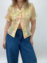 Load image into Gallery viewer, Vintage Sheer Floral Blouse (M)
