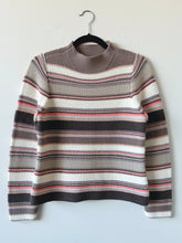 Load image into Gallery viewer, Multi Stripe Knit High Neck Sweater (M)
