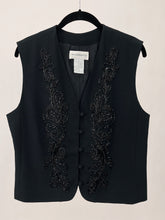 Load image into Gallery viewer, 90s Black Beaded Vest (L)
