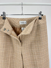 Load image into Gallery viewer, Tan Plaid Wool Wide Leg Pants (W26&quot;)
