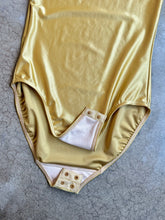 Load image into Gallery viewer, 90s Vintage Together! Gold Metallic Scoop Neck Bodysuit (M)
