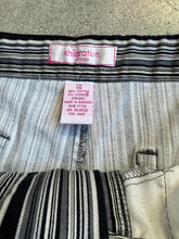 Load image into Gallery viewer, Y2K Black &amp; White Striped Lace Up Pants (L/XL)
