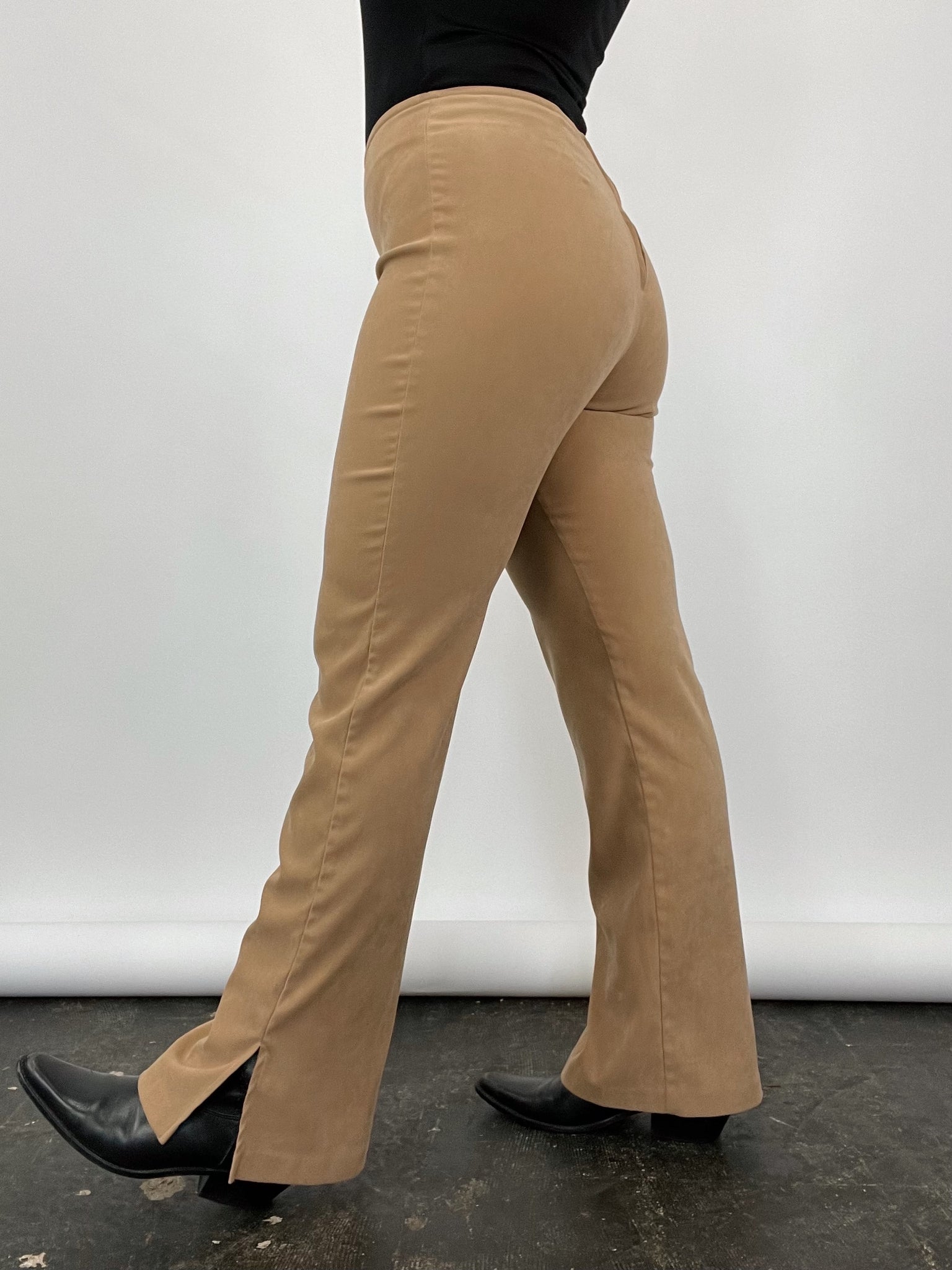 Tan Split Hem Flare Pants (W30) – KEPT BY KAY
