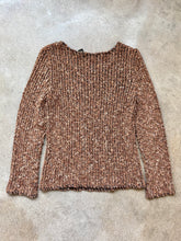 Load image into Gallery viewer, Vintage Dana Buchman Marled Brown Cotton &amp; Wool Knit Scoop Neck Sweater | Medium
