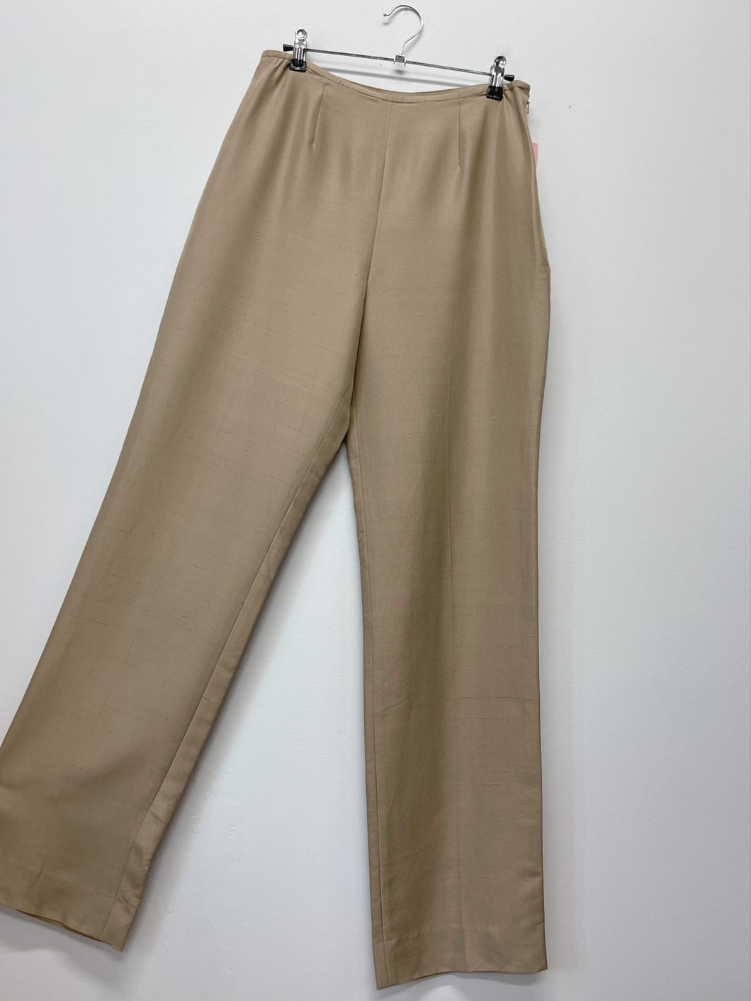 90s Beige Silk Pants (W29