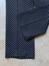 Load image into Gallery viewer, 70s Vintage Black &amp; White Polka Dot Wide-Leg Pants | Large
