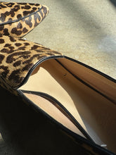 Load image into Gallery viewer, Franco Sarto Leopard Pony-Hair Loafers (US 8.5)
