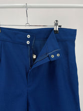 Load image into Gallery viewer, 70s Navy High Waisted Tailored Shorts (W34&quot;)
