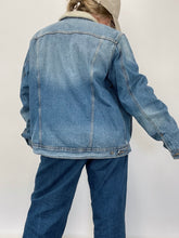 Load image into Gallery viewer, Sherpa Lined Denim Jacket (XL)
