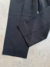Load image into Gallery viewer, 80s Vintage Gino Rossi Pinstripe Pleat Front Wide Crop Trousers (Waist 34”)
