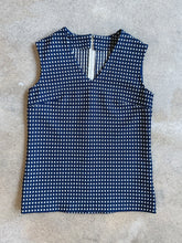 Load image into Gallery viewer, 60s Vintage Handmade Navy Gingham V-Neck Tank Top (M)
