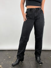 Load image into Gallery viewer, Washed Black High Waisted Jeans (W31&quot;)

