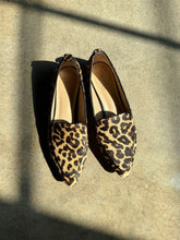 Load image into Gallery viewer, Franco Sarto Leopard Pony-Hair Loafers (US 8.5)
