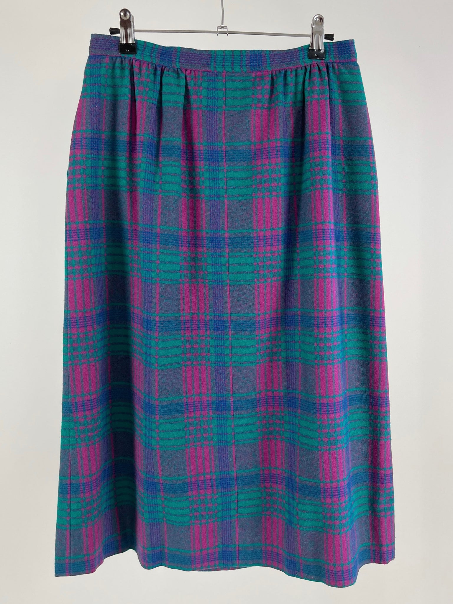 Vintage Pendleton Plaid Wool Skirt (W28