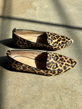 Load image into Gallery viewer, Franco Sarto Leopard Pony-Hair Loafers (US 8.5)
