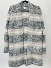 Load image into Gallery viewer, Neutral Stripe Textured Cardigan (XL)
