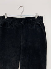 Load image into Gallery viewer, 90s Black High Waisted Suede Pants (W29&quot;)
