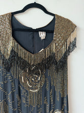 Load image into Gallery viewer, Haute Hippie Silk Beaded Fringe Flapper Dress (S)
