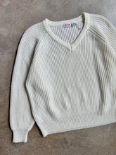 Load image into Gallery viewer, Vintage B.I. Gear Cream V-Neck Sweater (L)
